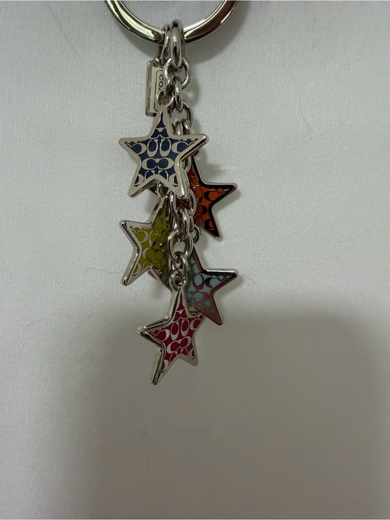 Coach Accessories - Coach Multicolor Enamel Star Charm Keyring